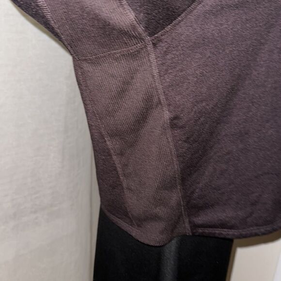 cozecore 2X for Old Navy Plum Wine Cropped Crewneck Fleece Pullover Sweatshirt - Picture 6 of 11